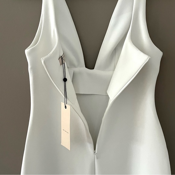 BEC & BRIDGE Ivory Iris V-Neck Stretchy Midi Dress Size 8 - Picture 10 of 15